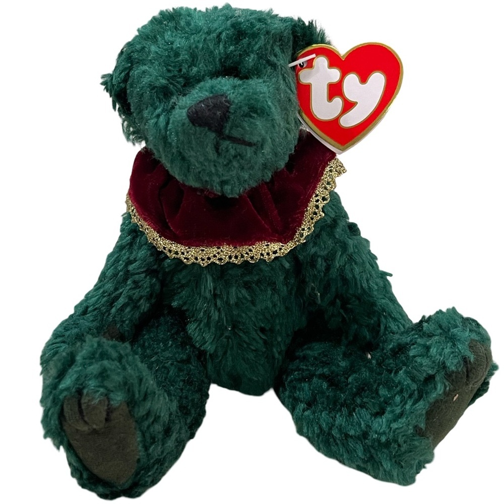 Ty Beanie Baby Laurel The Bear from The Attic Treasures Collection 1993 Green